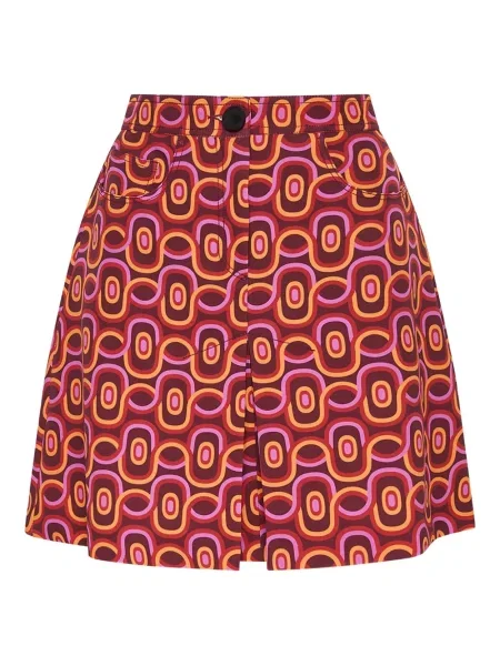 Fusta mini Maliparmi cu imprimeu geometric violet