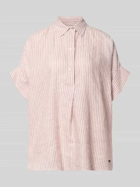 Bluzka lniana o kroju oversized z krótkim rękawem model VERVE' Weekend Max Mara