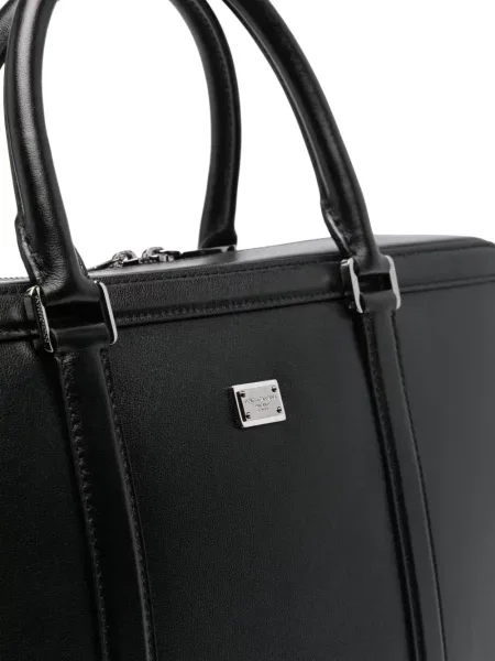 Kožený taška na notebook Dolce & Gabbana černý