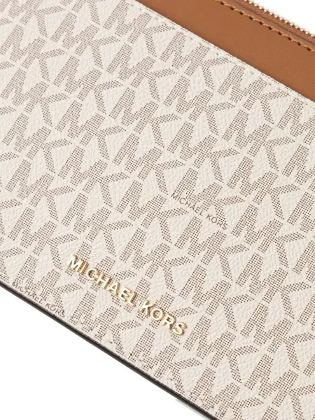 Spodnie Michael Michael Kors skórzane bez obcasa plecione różowe