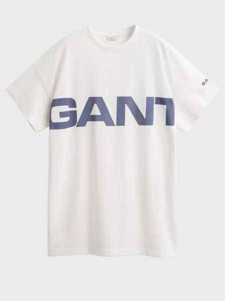 Платье Gant с принтом белое