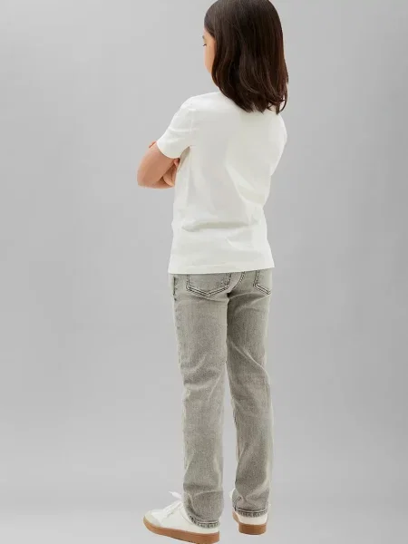 Calvin Klein Jeans дънки straight за деца STRAIGHT сиво
