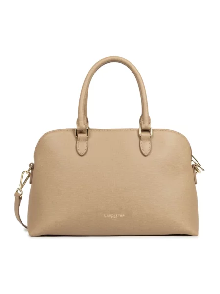 Torebka skórzana Lancaster skórzana beżowa