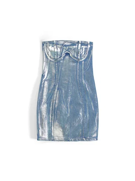 Bershka Šaty modrá