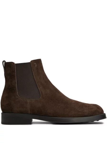 Botine chelsea Tod's din piele de căprioară maro