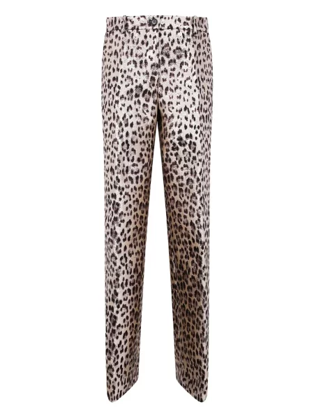 Pantaloni P.a.r.o.s.h. cu imagine cu model leopard maro