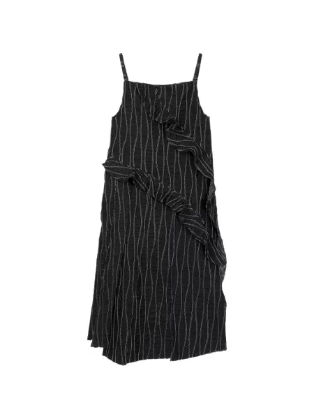 Rochie maxi Tomboy cu volane negru