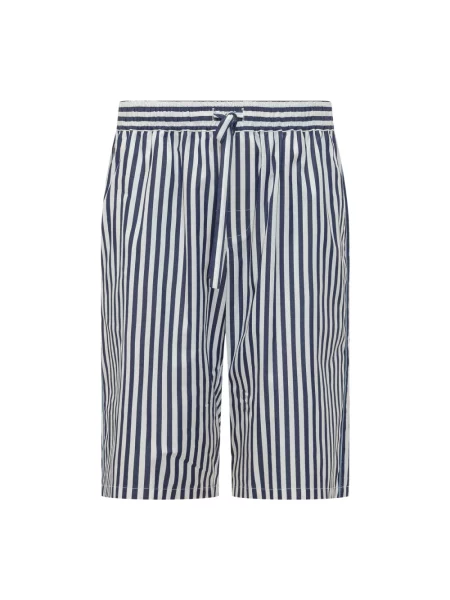 Bermudy Dolce And Gabbana w paski popelinowe niebieskie