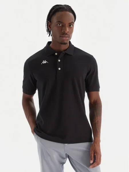 Kappa Tricou polo Logo Sharas Mss negru