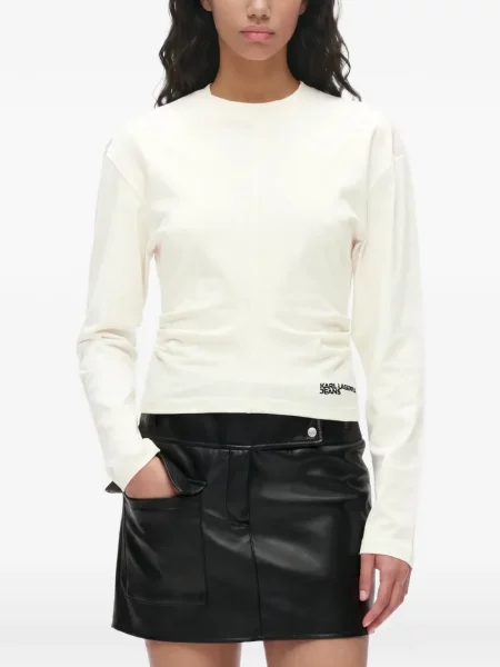 Lung tricou Karl Lagerfeld Jeans alb