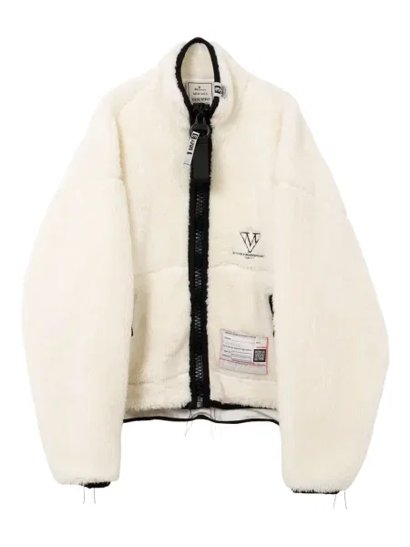 Geacă Maison Mihara Yasuhiro din fleece alb