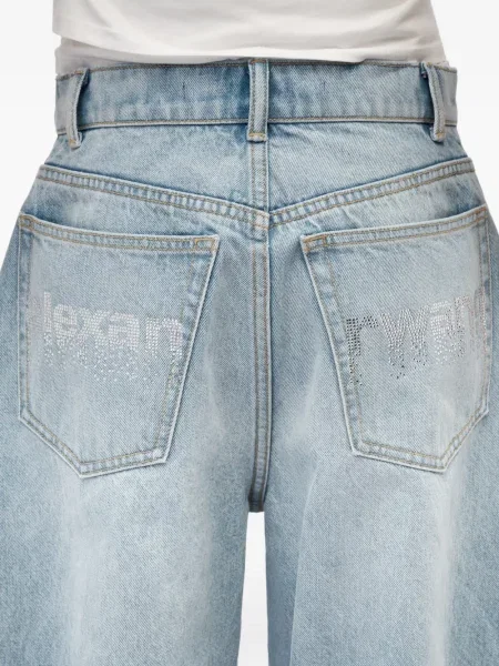 Blugi Alexander Wang cu autograf albastru