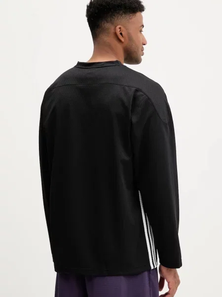 Póló adidas Originals Adicolor Mesh Long Sleeve Black/ White XL fekete