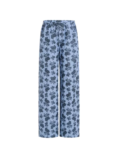 Pantaloni Markarian cu model floral cu imagine albastru