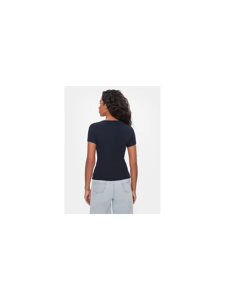 Tommy Jeans Póló Badge Sötétkék Slim Fit kék