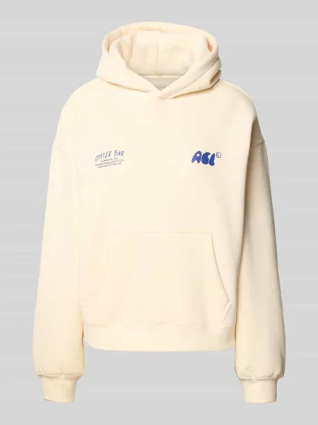 Bluza z kapturem z nadrukiem z logo i kieszenią kangurka Another Cotton Lab