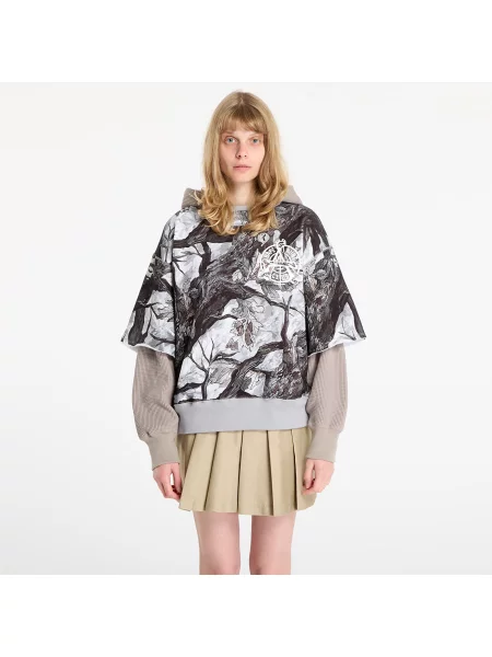 Hanorac A BATHING APE Tree Edge Camo Layered Pullover Hoodie UNISEX White L alb