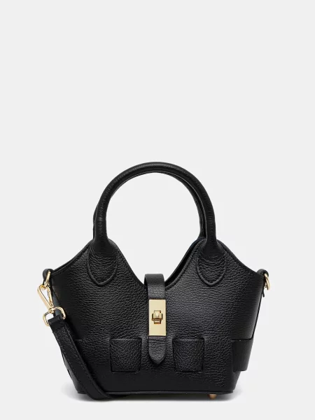 Usnjena torbica Answear.LAB črna