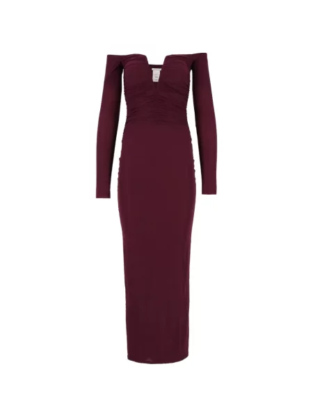 Rochie midi Amazuìn drapată roșu