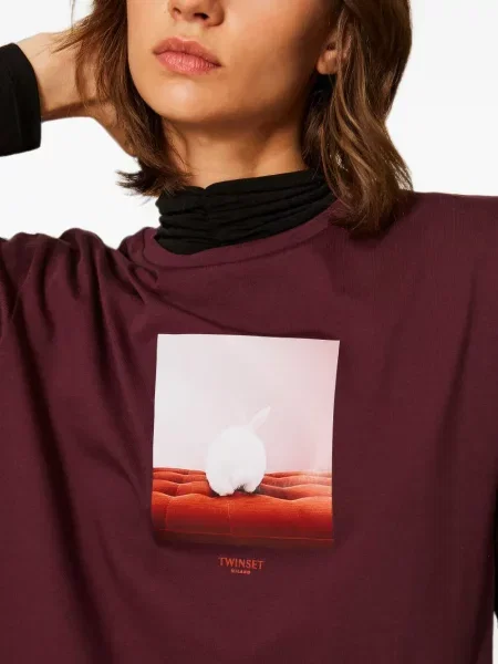 Tricou Twinset cu imagine roșu