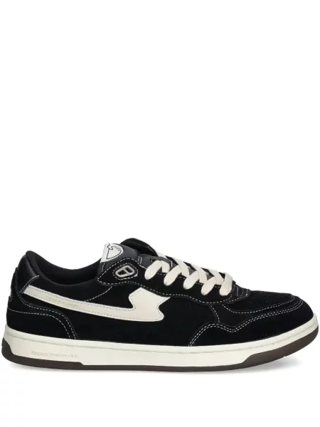 Sneakerși Stepney Workers Club cu șireturi din piele de căprioară negru