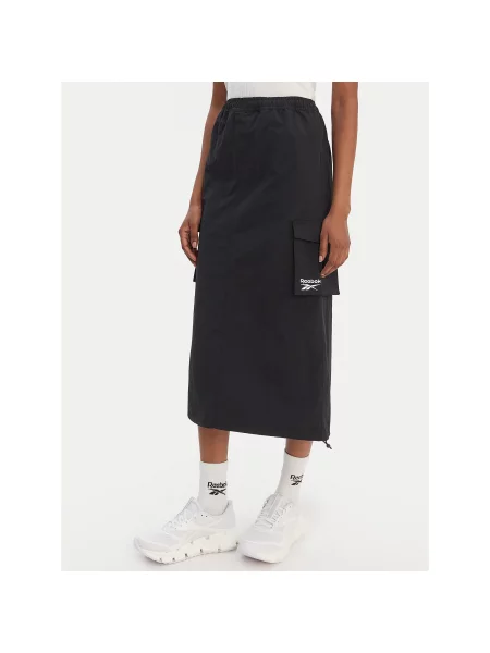 Reebok Midi szoknya Gabrielle Regular Fit fekete