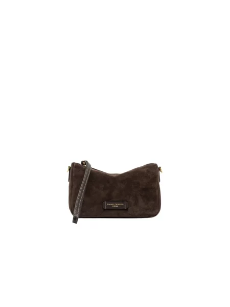 Torebka crossbody Gianni Chiarini zamszowa brązowa