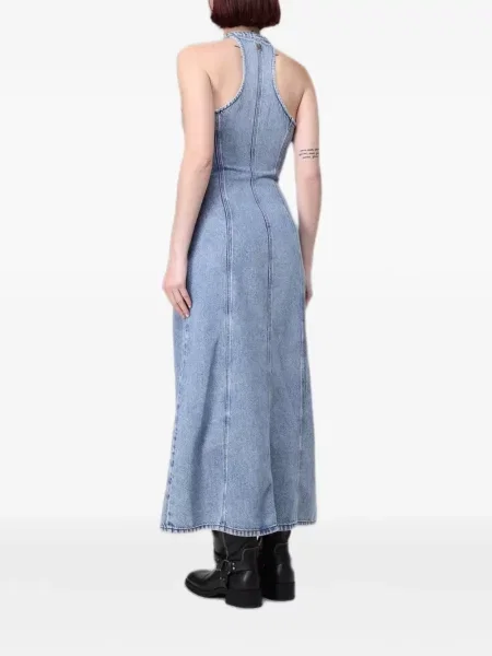 Halter nyakú maxi ruha Armani Exchange kék
