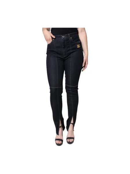 Skinny jeansy skinny Dolce And Gabbana czarne