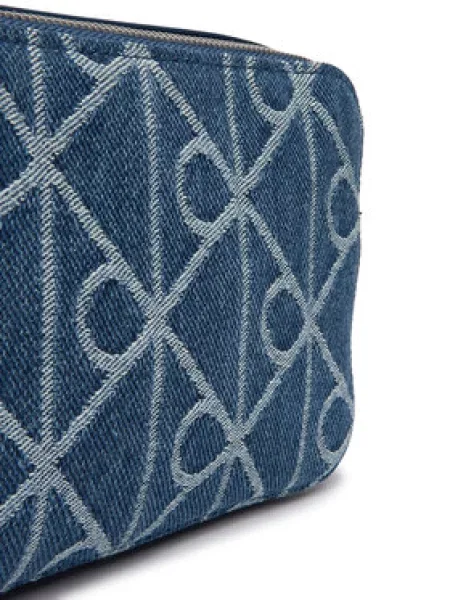 Kabelka Calvin Klein Emblem Aop Denim Camera Bag modrá