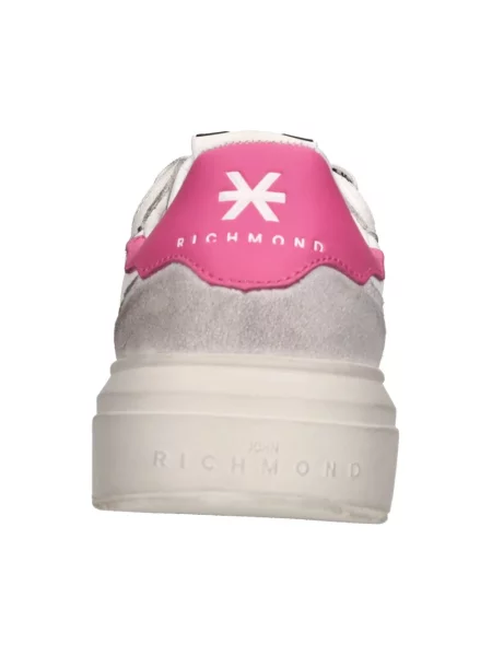 Sneakersy John Richmond skórzane z logo białe