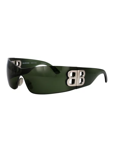 Okulary przeciwsłoneczne Balenciaga Shield zielone