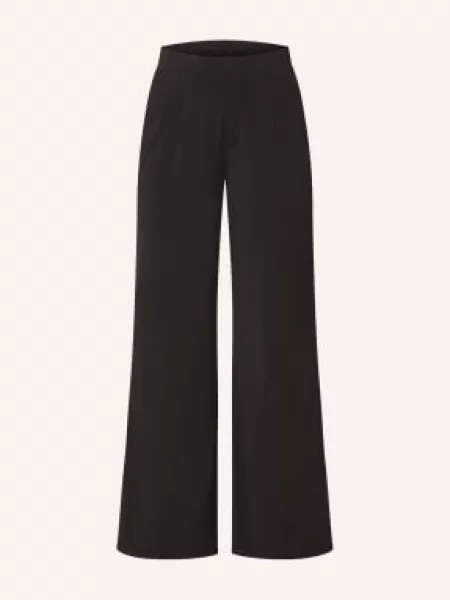 Miss Lagotte Spodnie Marlene Z Dżerseju schwarz czarne