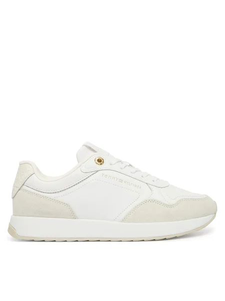 Tommy Hilfiger Сникърси Monogram Mix Material Runner бял