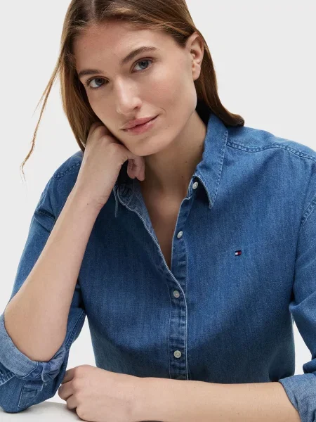 Рубашка Tommy Hilfiger синяя
