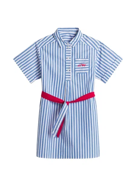 Sukienka koszulowa dziecięca Maison Kitsune niebieska