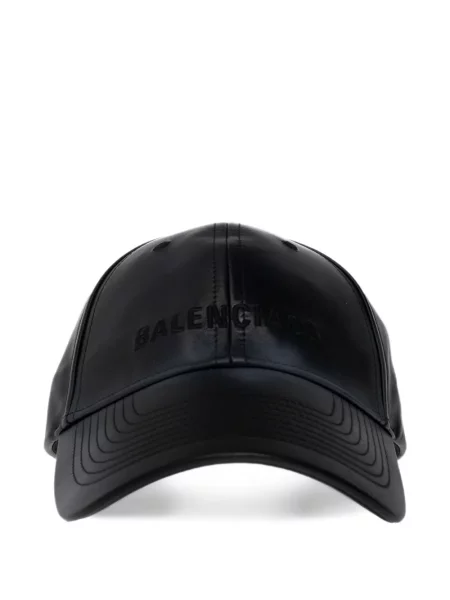 Șapcă Balenciaga din piele negru