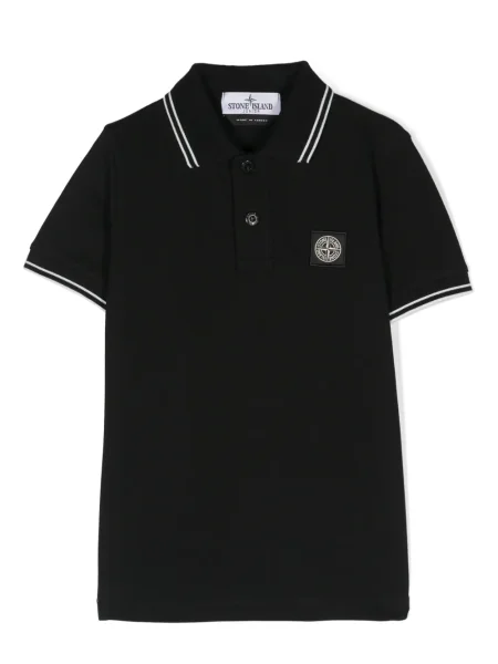 Koszulka polo dziecięca Stone Island czarna
