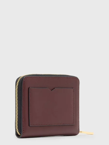 Кожаный кошелек Allsaints черный