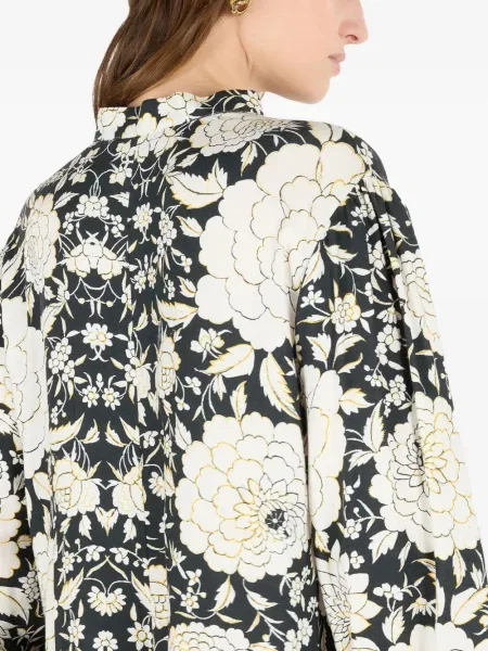 Rochie mini Roberto Cavalli cu model floral cu imagine de costum