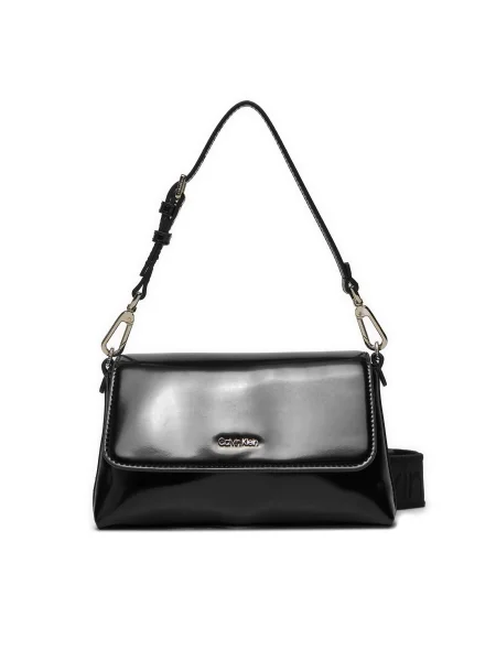 Calvin Klein Geantă Ck Must Dbl Strap Mini Bag_Shiny negru