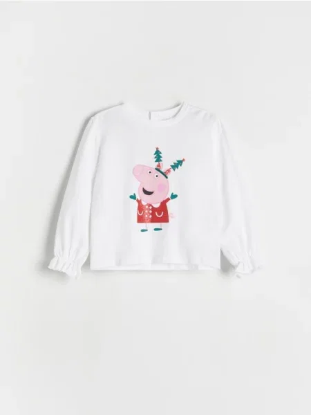 Reserved Блузка Peppa Pig кремовий 