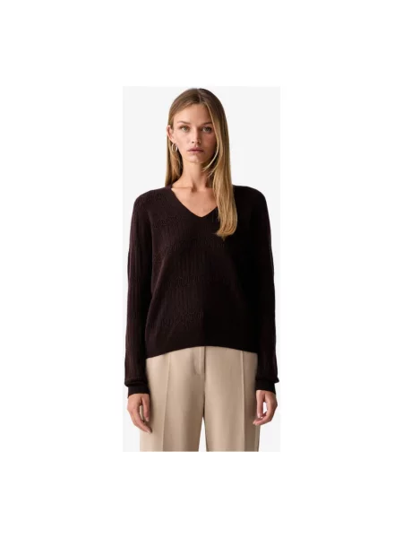 Sweter Twinset brązowy