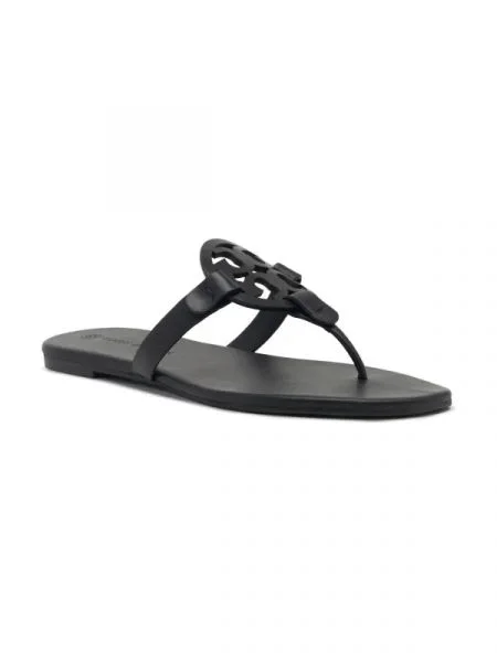 Șlapi Tory Burch din piele negru