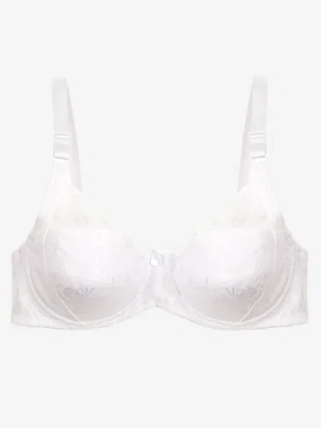 Sutien din Dantelă Full Cup cu Bretele Reglabile Dimela alb