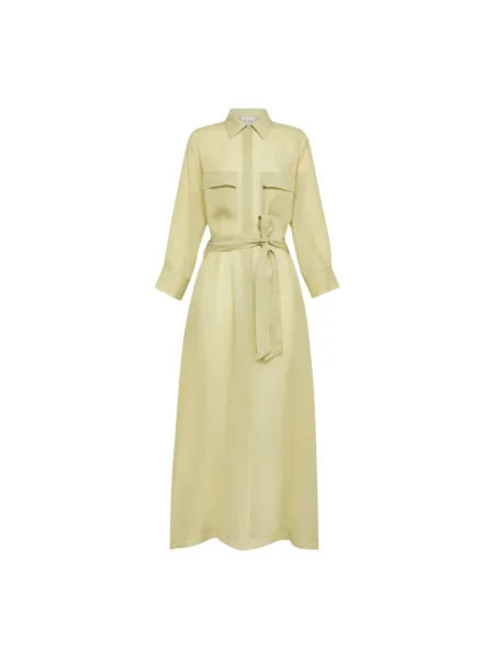 Sukienka koszulowa Forte Forte do kolan zielona