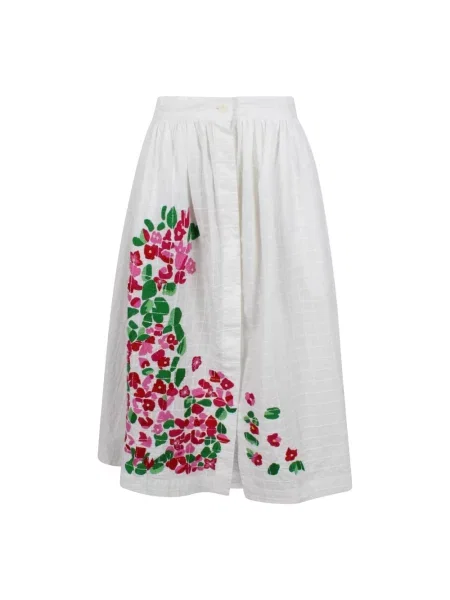 Spódnica midi Mii do kolan biała