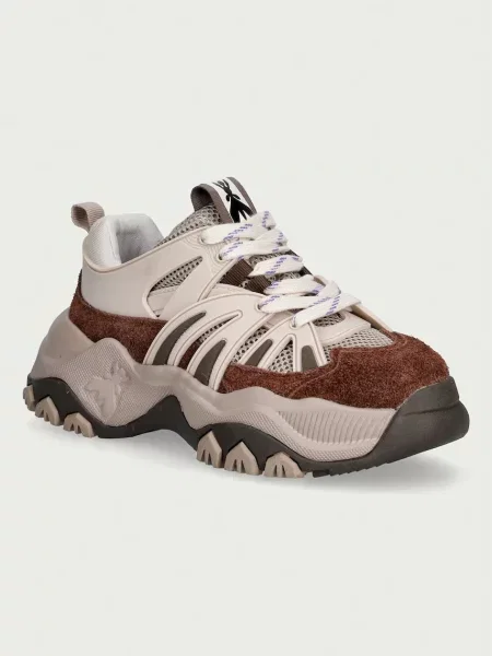 Patrizia Pepe sneakers pentru femei din piele întoarsă maro