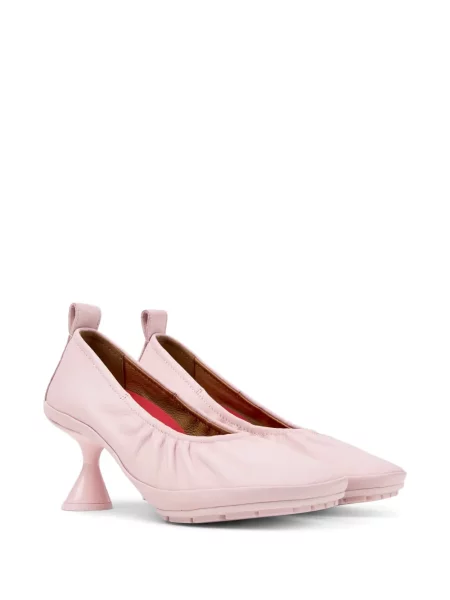 Pantofi cu toc Camper din piele roz