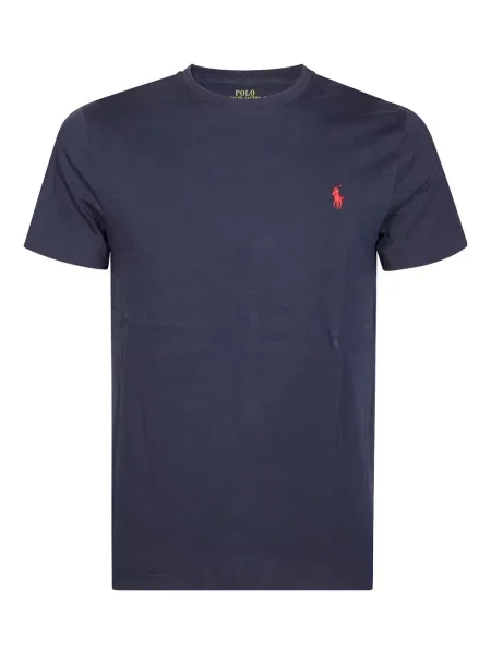 Ленен пуловер Polo Ralph Lauren бродиран синьо